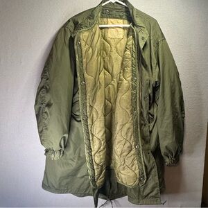 VTG US Military M-65 Fishtail Parka & Quilted Liner Extreme Cold Weather Size M